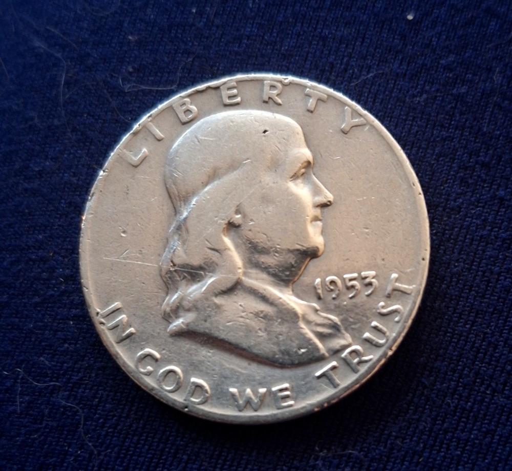 1953D Franklin Half Dollar, Silver