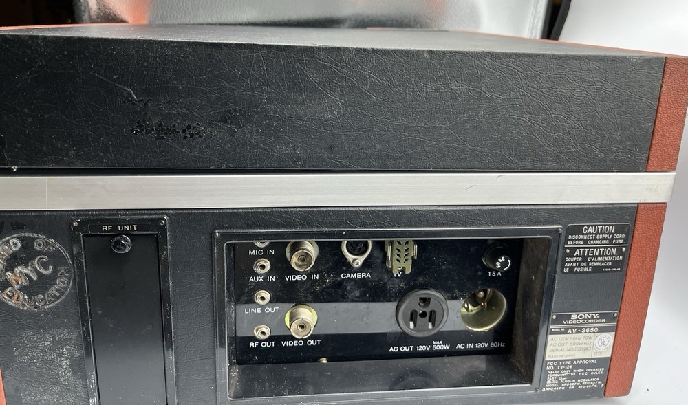 Vintage Sony AV-3600 Solid State Videocorder Untested