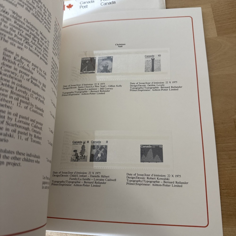1975 Canada Post Yearbook Annual Official Stamp Issues - COMPLETE Set