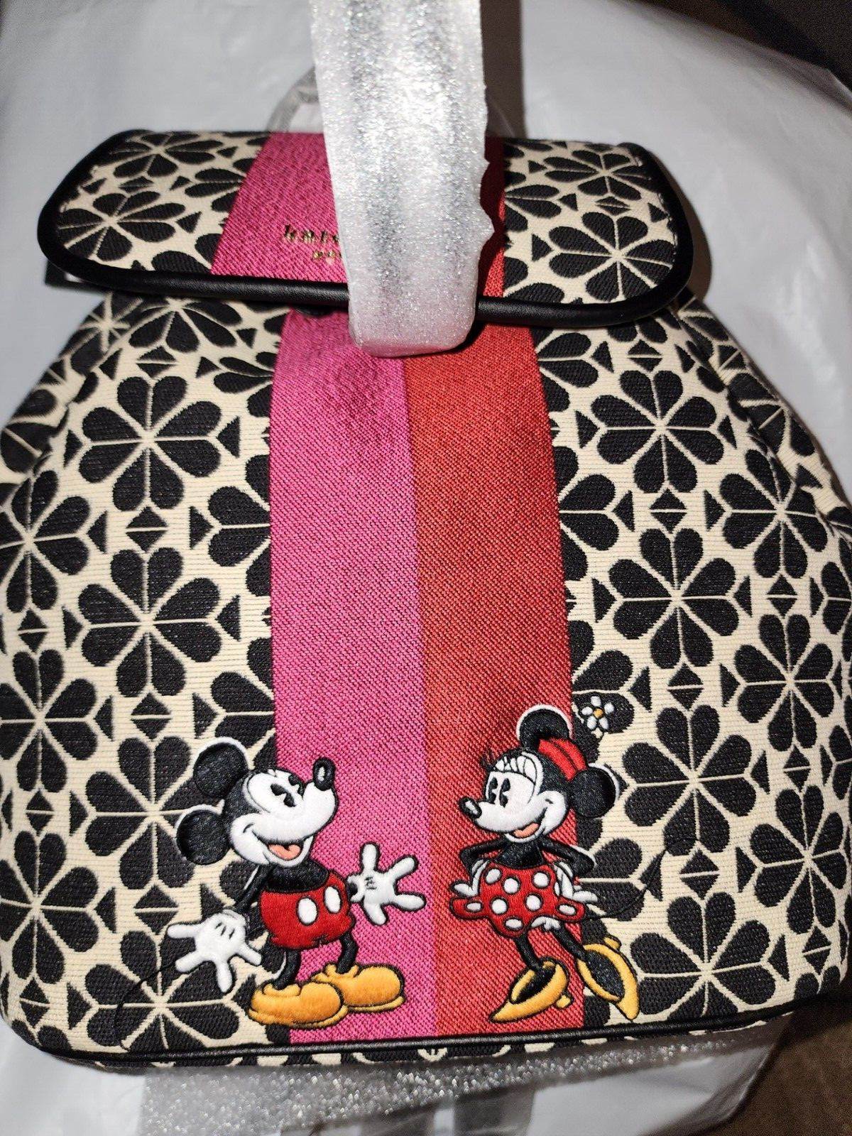 Disney X Kate Spade Mickey Minnie Mouse Flower Jacquard Backpack
