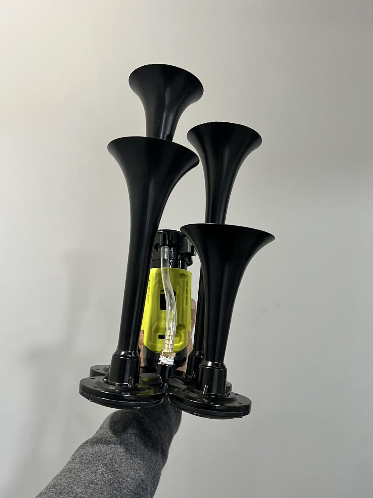 Ryobi 18v drill With Quad air horn (no Battery)