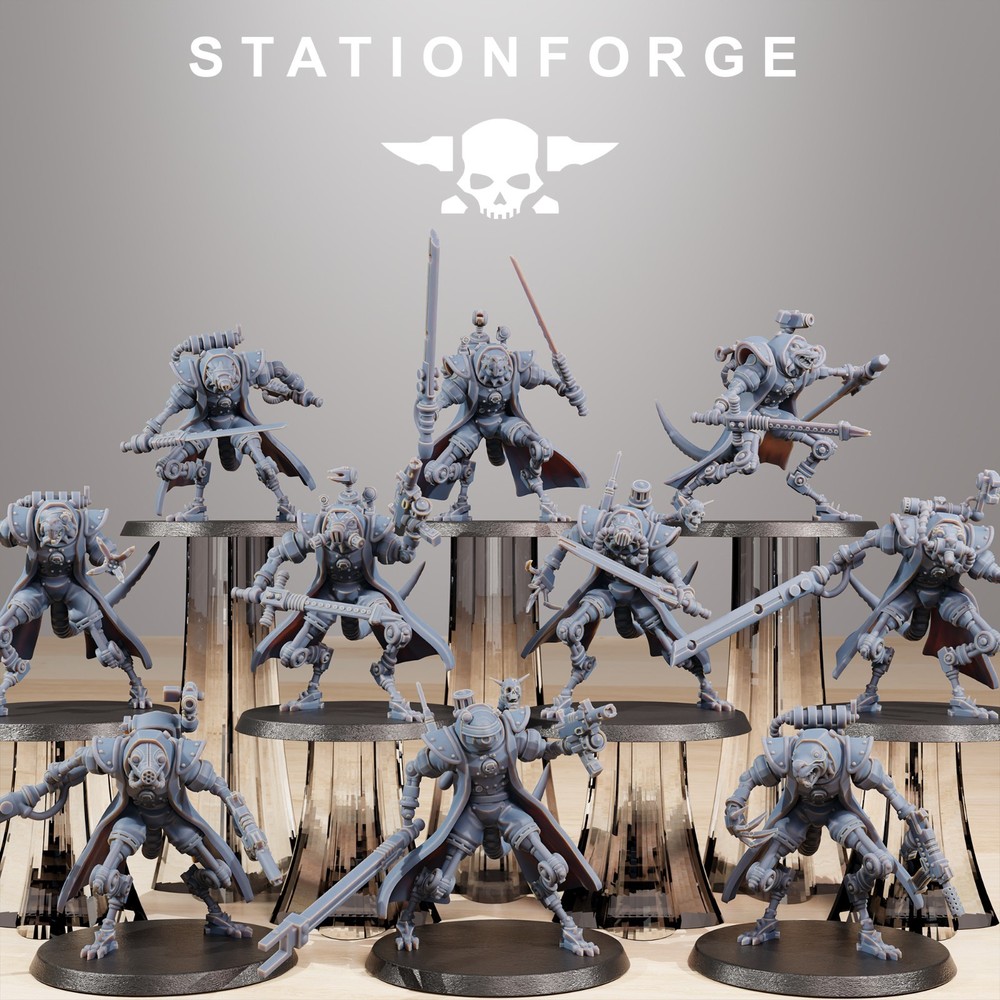 Station Forge Miniatures Raticus Curdsters Sci Fi Grim Dark Wargame Proxy 3D