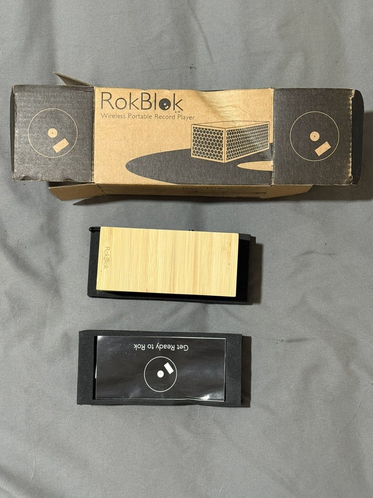 RokBlok Wireless Portable Record Player with Built-In Speaker Bluetooth UnTested