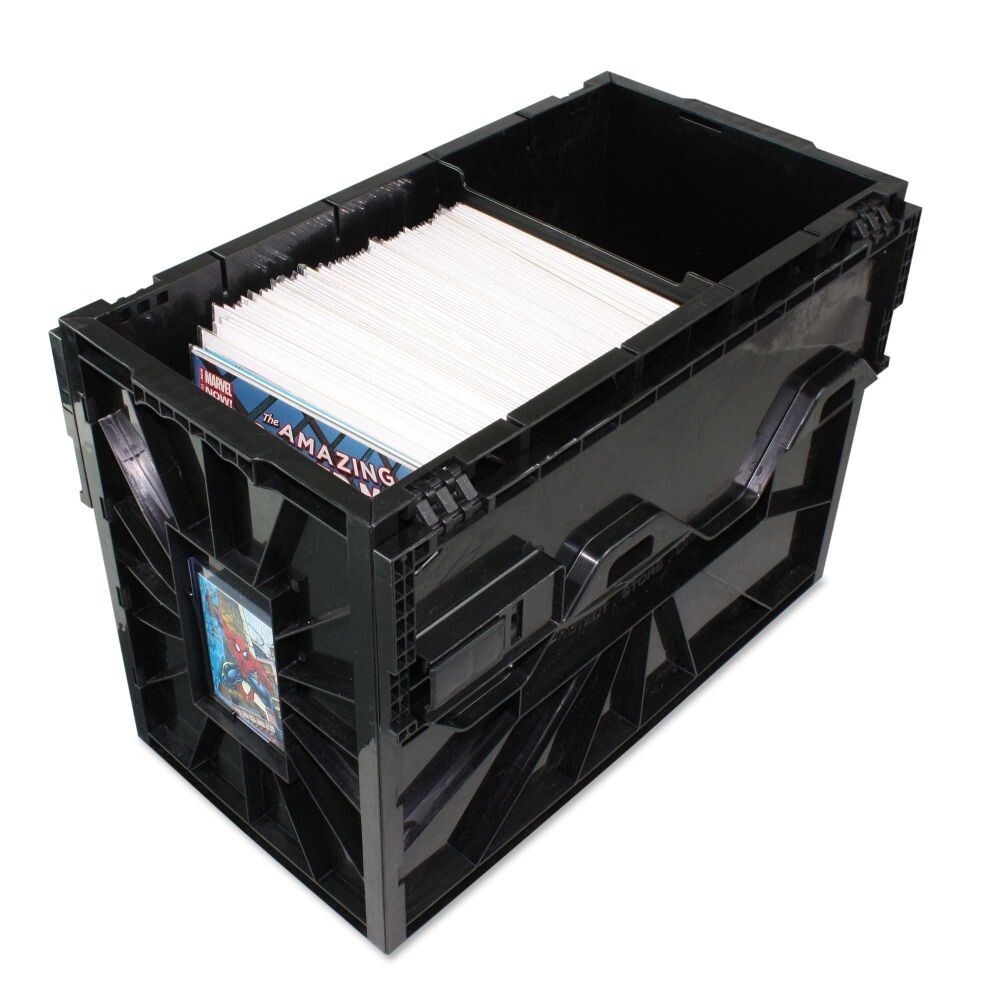 x2 BCW Short Comic Bins Long Term Plastic Storage Boxes Each Hold 150 Bagged BCW