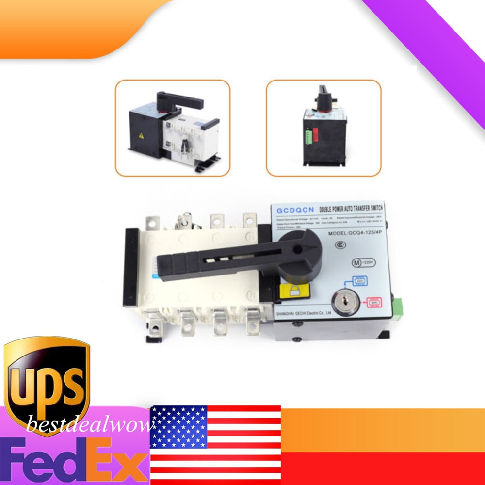 100A/4P Generator Changeover Switch Automatic Dual Power Transfer Switch