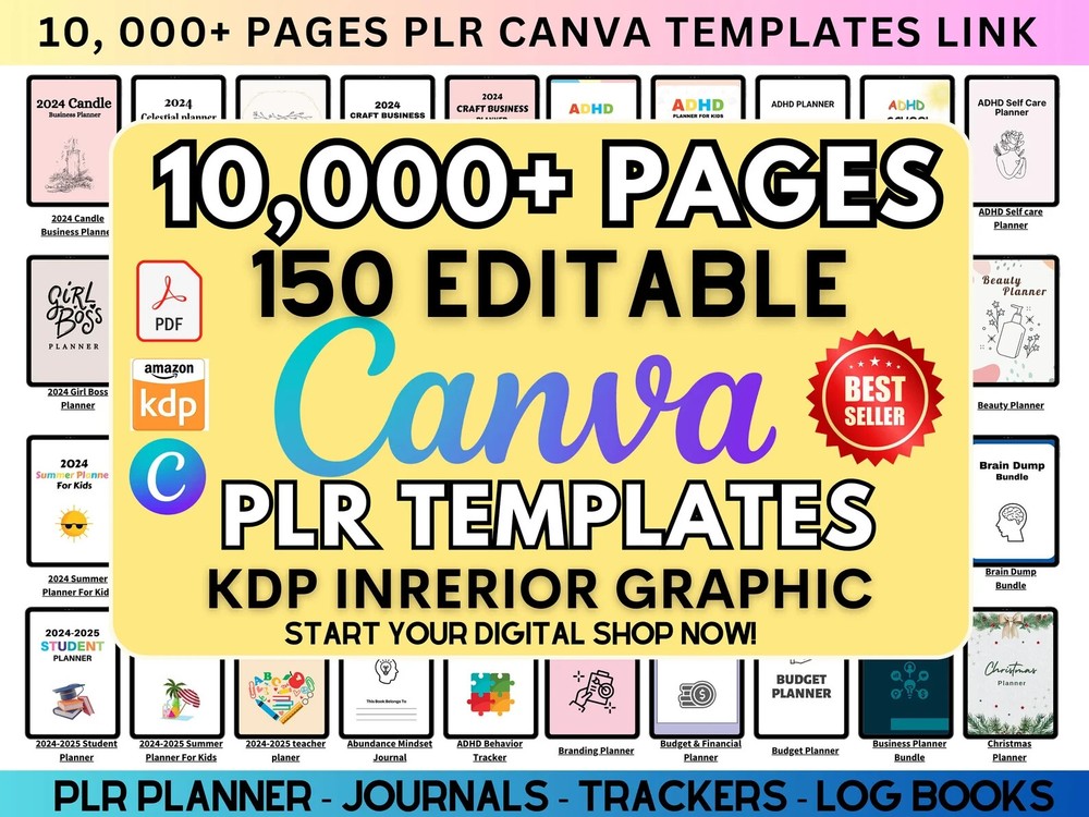 10000 Editable Canva templates