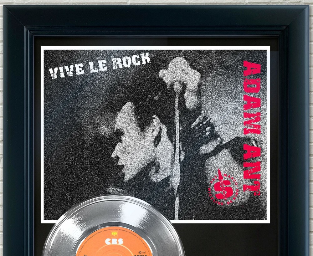 Adam Ant "Puss 'N Boots" Framed 45 Silver Record Display