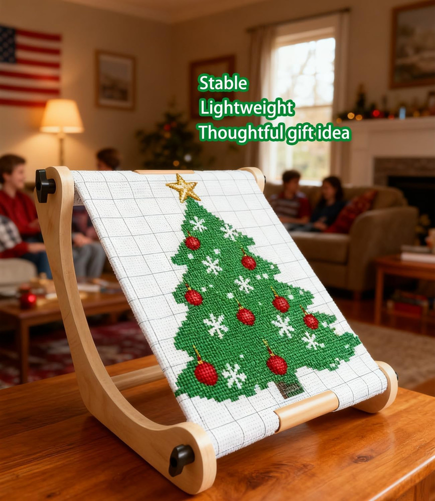 Adjustable Embroidery Hoop Table Stand Holder Needlepoint Stretcher Bars Scroll