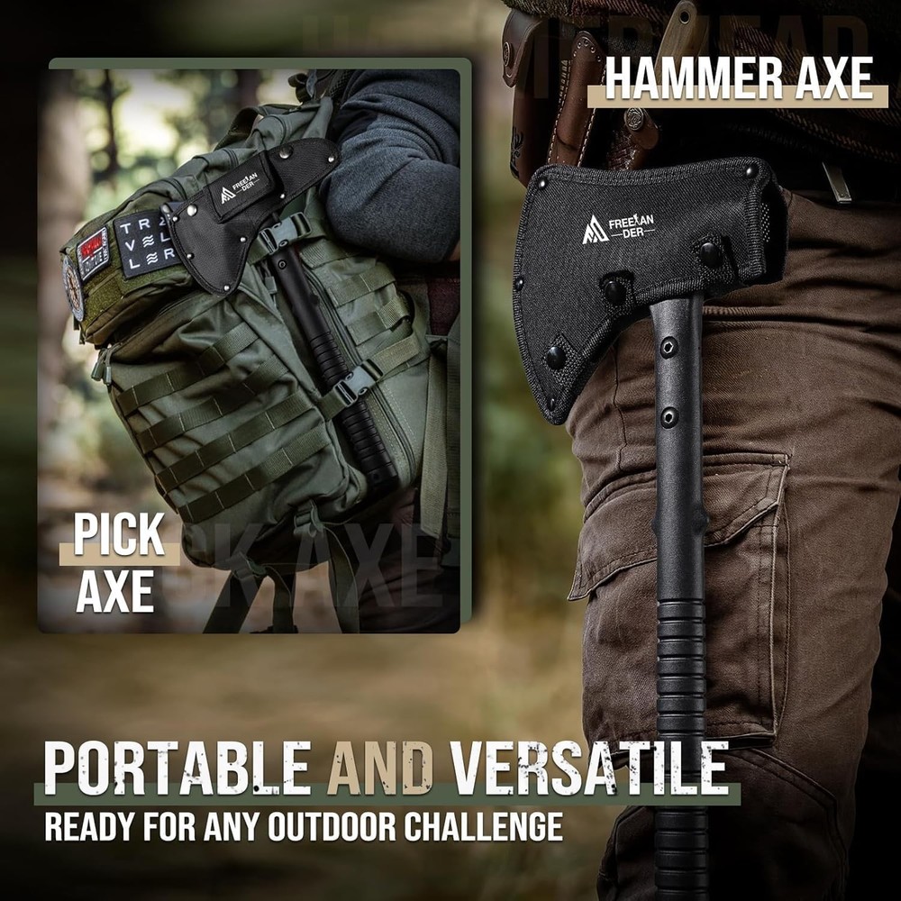 Tactical Axe 2 Pack Sharp Tomahawk W/ Sheath Portable Tomahawk W/ Clip