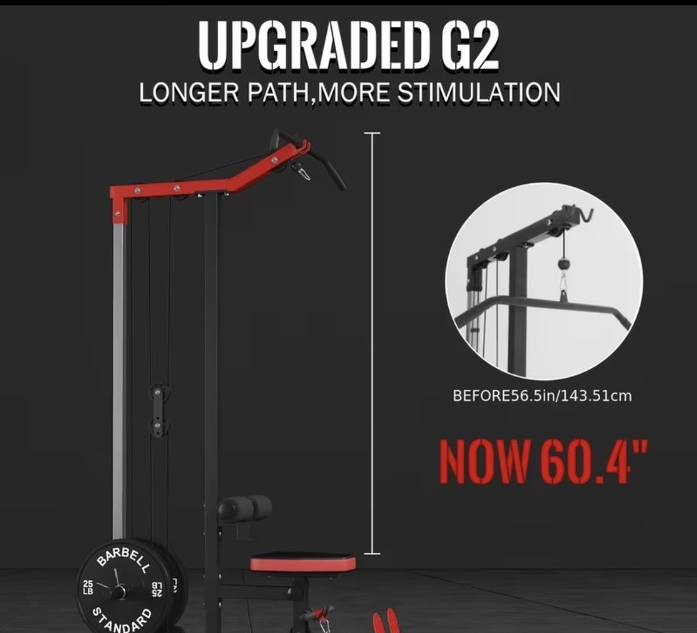HEAVY DUTY Multi-Functional Back Machine LAT Tower Pull-Down Row WE SHIP OVERSEA