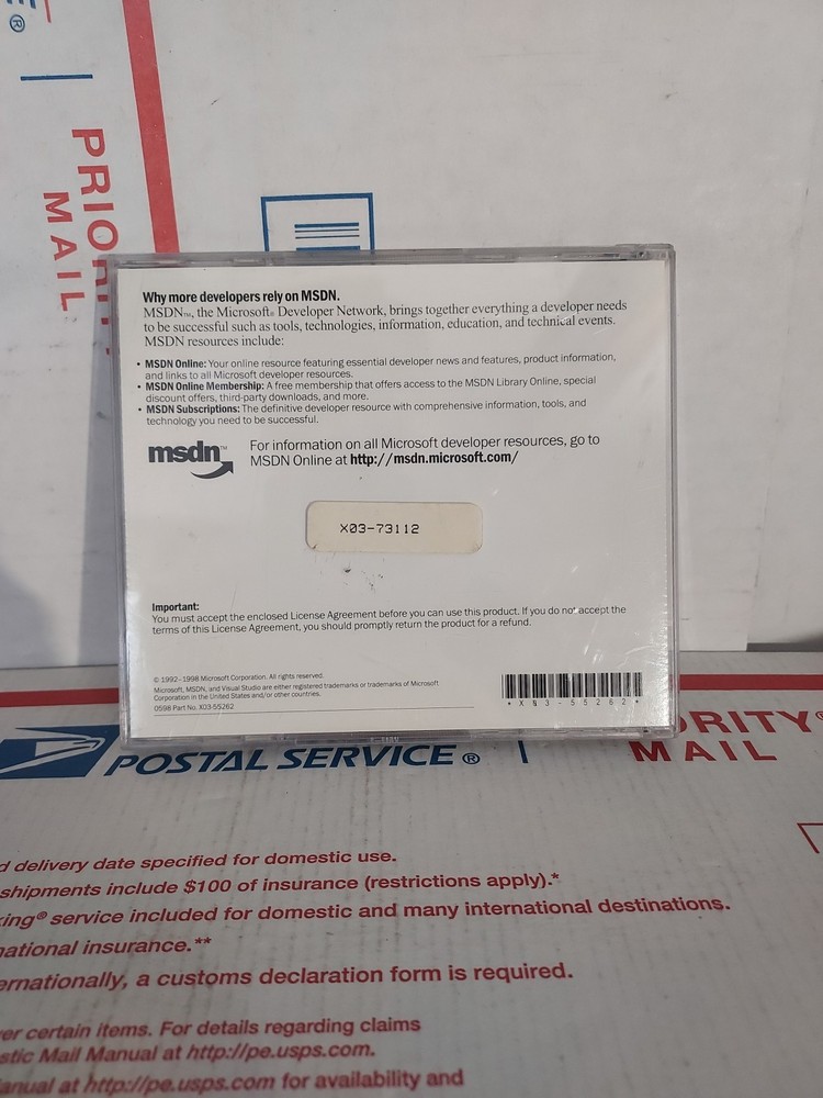 Microsoft MSDN Library Visual Studio  6.0 Two CD Set for Windows No Keycode #176