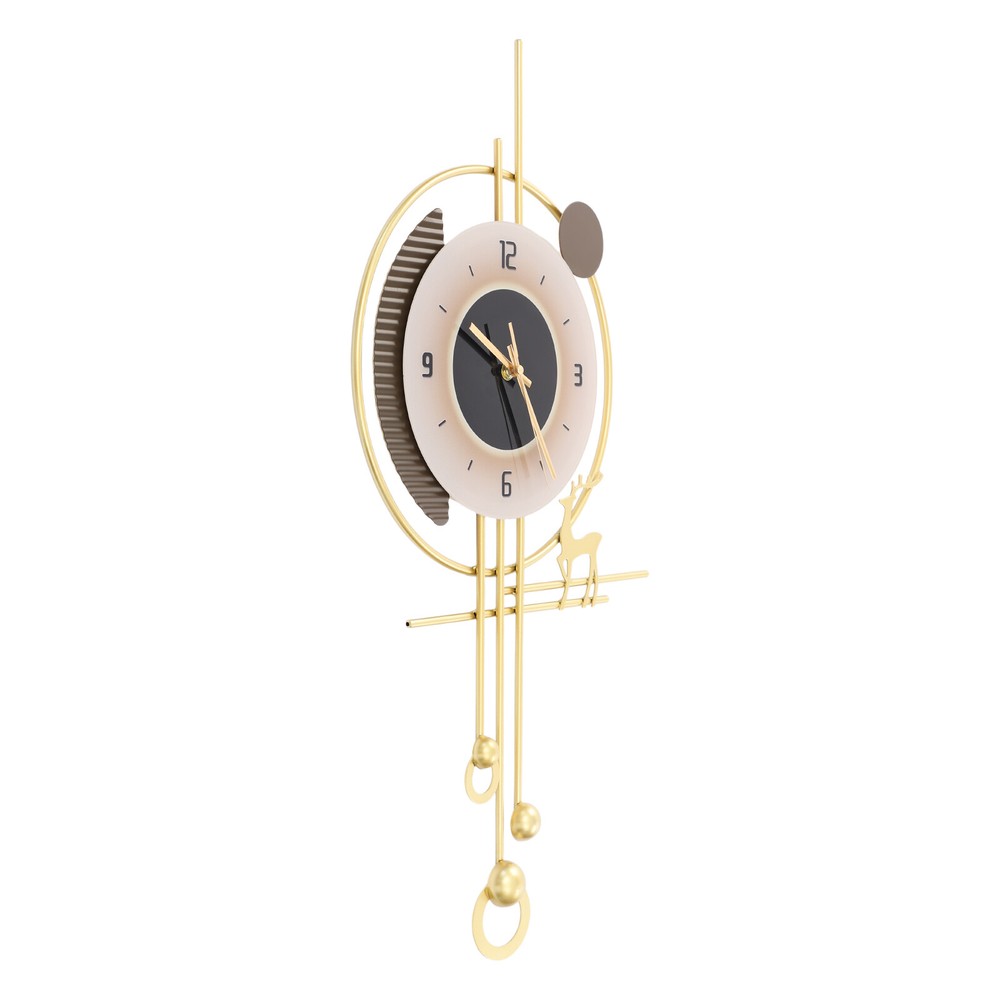 35*70cm Wall Clock, LED Lighting Wall Clock, Large Gold Decorative Wall Clock.