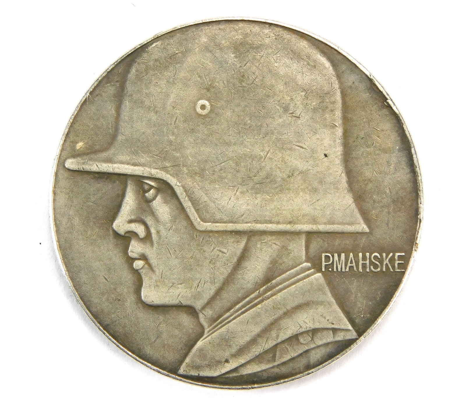 Antique German Germany WW1 White Metal Table Medal