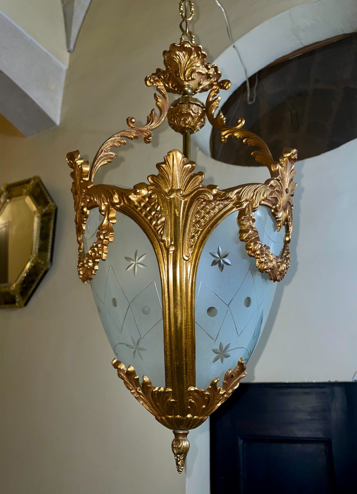Bronze and Crystal French Chandelier