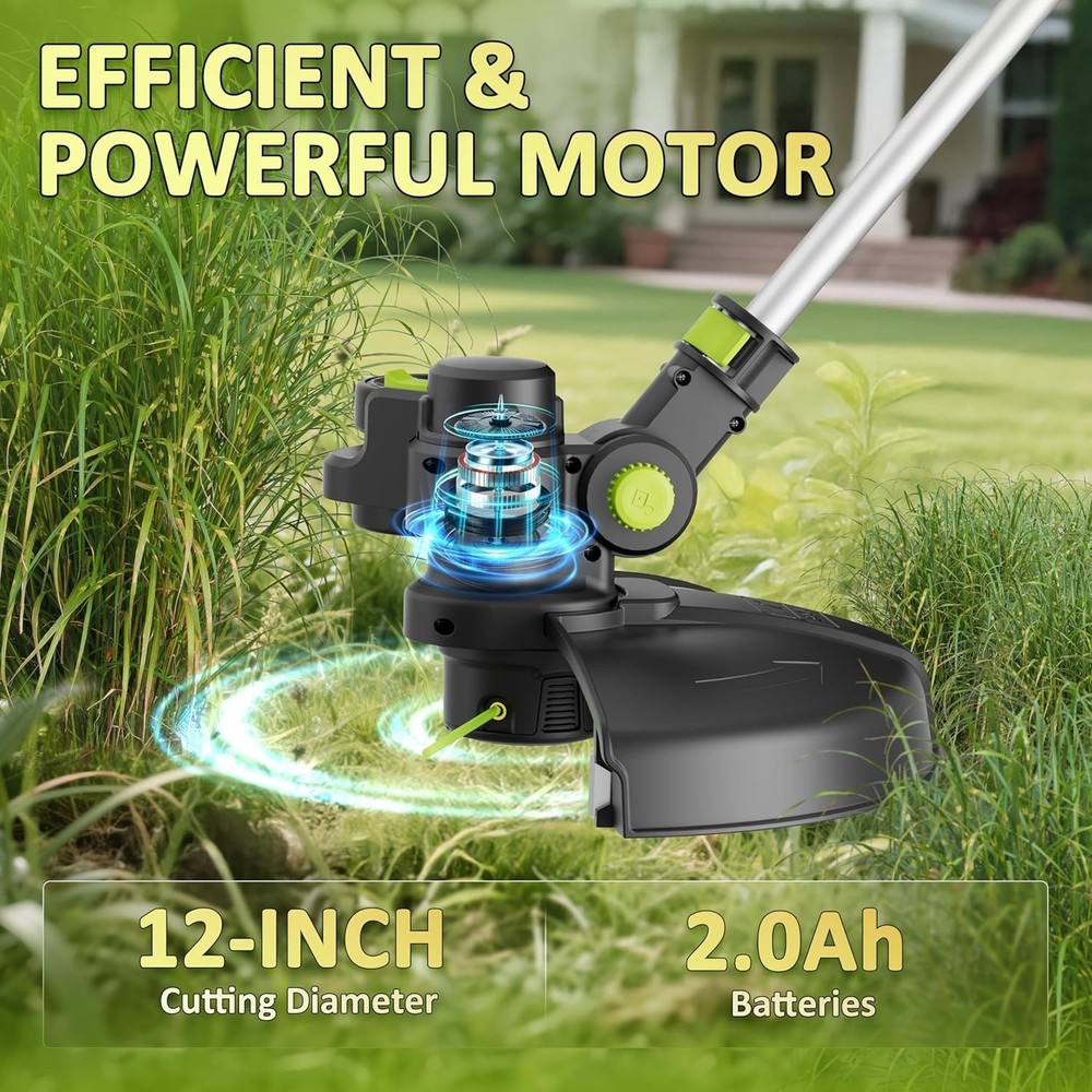 20V Cordless String Trimmer with Fast Charger