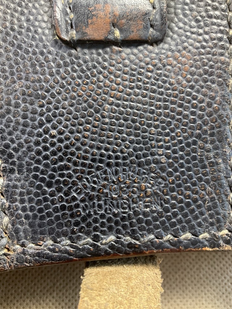 Rare Eugen Hurth Munched Leather K98Ammo Pouch Dated 1935
