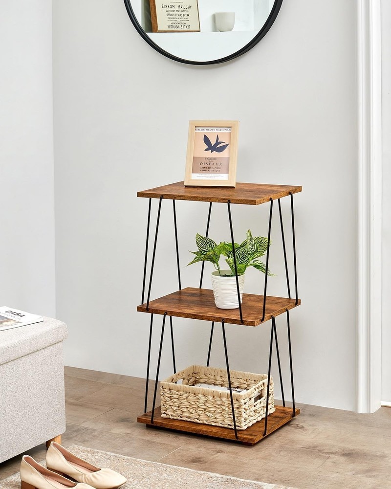 Side Table , Tall End Table, Small Accent Table, Bedside Table for Living Room