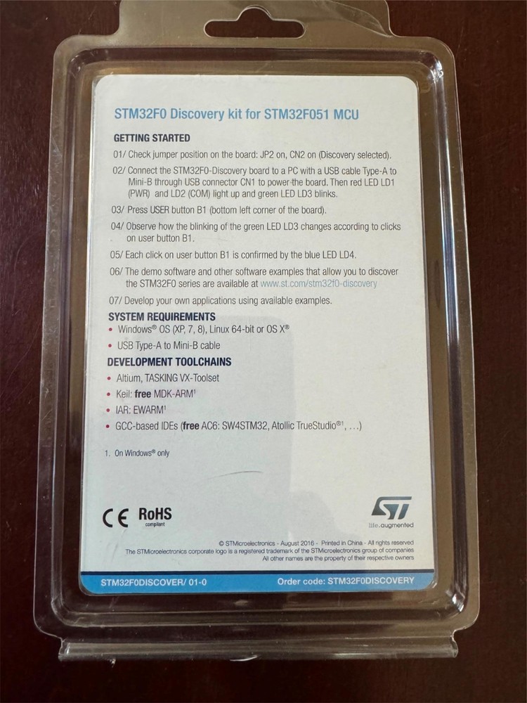 STMicroelectronics STM32F0 Discovery kit for STM32F051 MCU