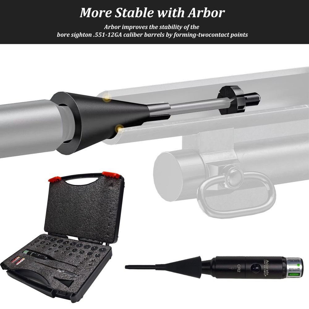 Professional Laser Bore Sight Kit Multiple Caliber Upgraded Green Bore Sighter