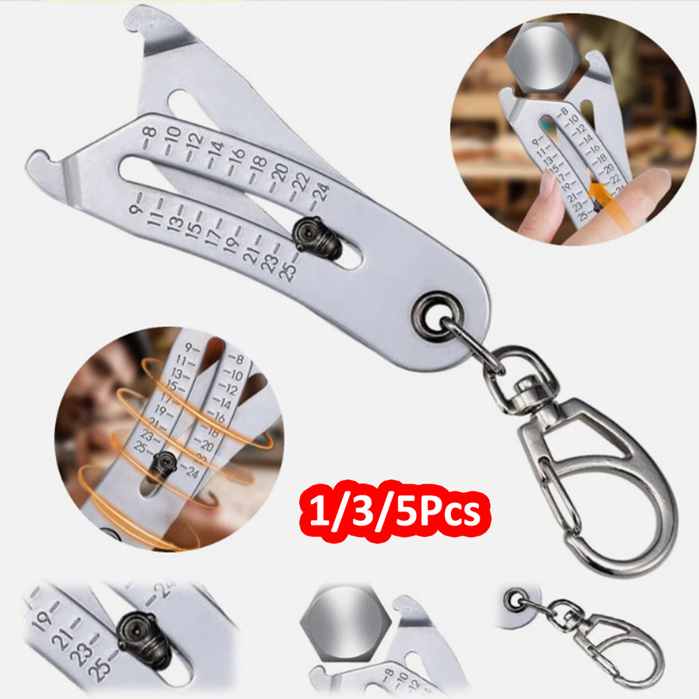 Portable Precise Thread Size Checker Keychain Bolt Size Checker Keychain Manual