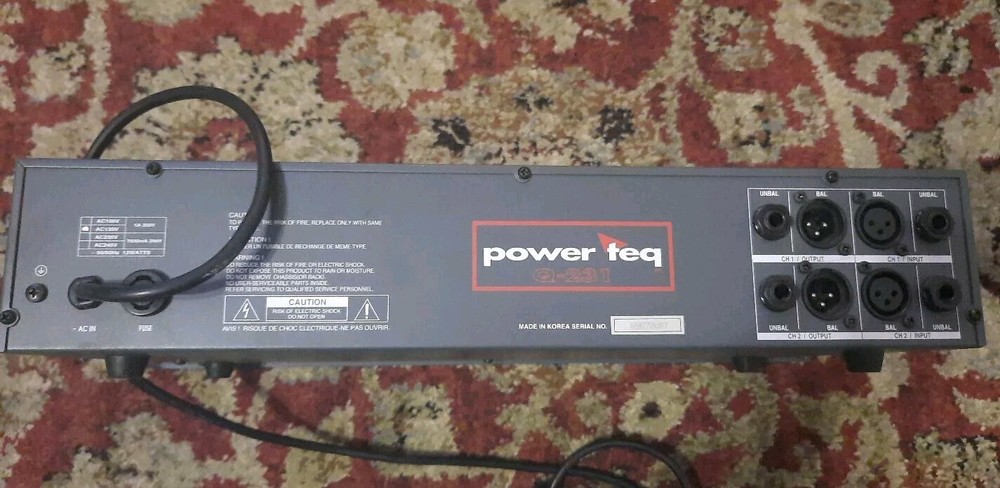 Power Req Professional Dual One Third Octive Equalizer Q-231 **Read