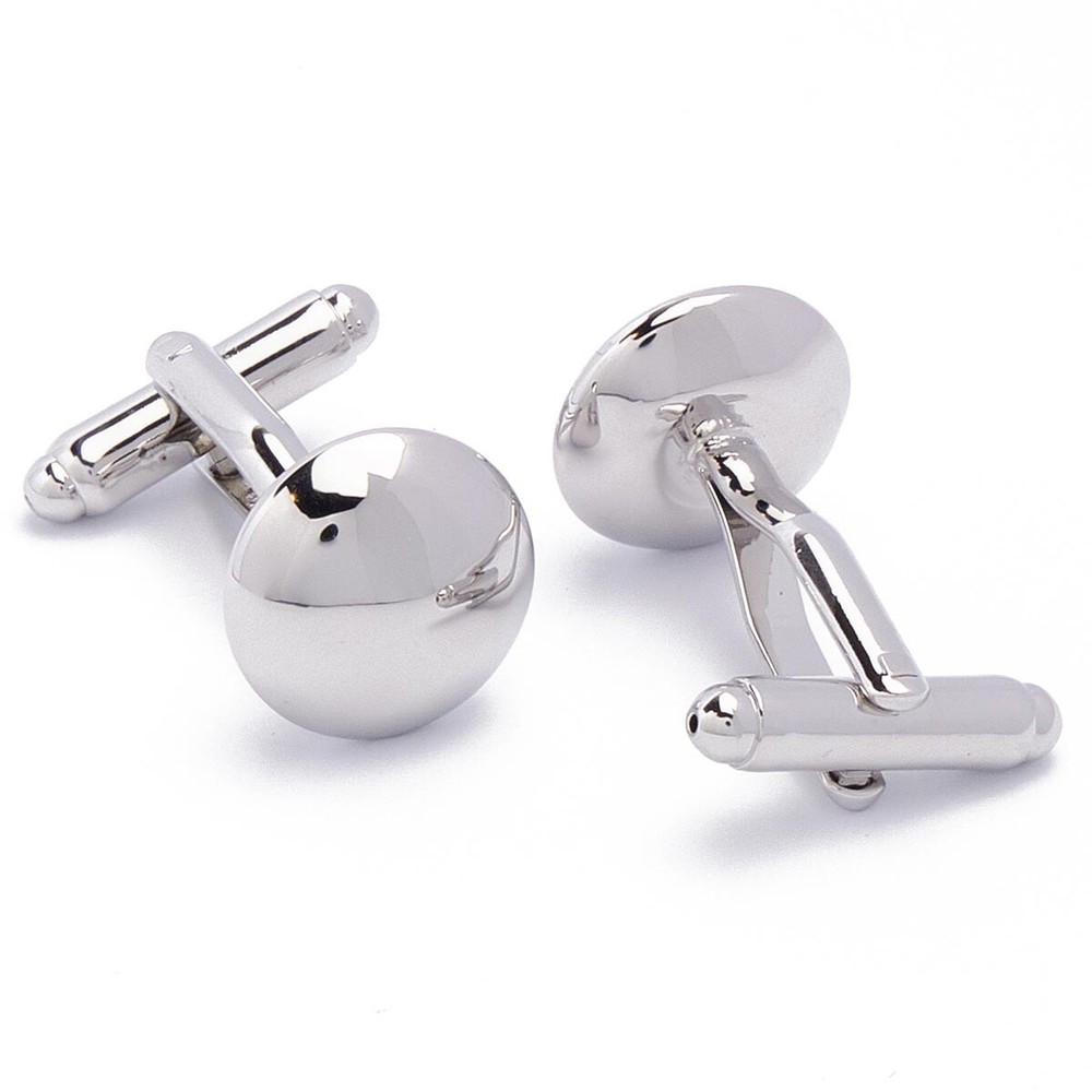 Cufflinks - Round Ball Silver