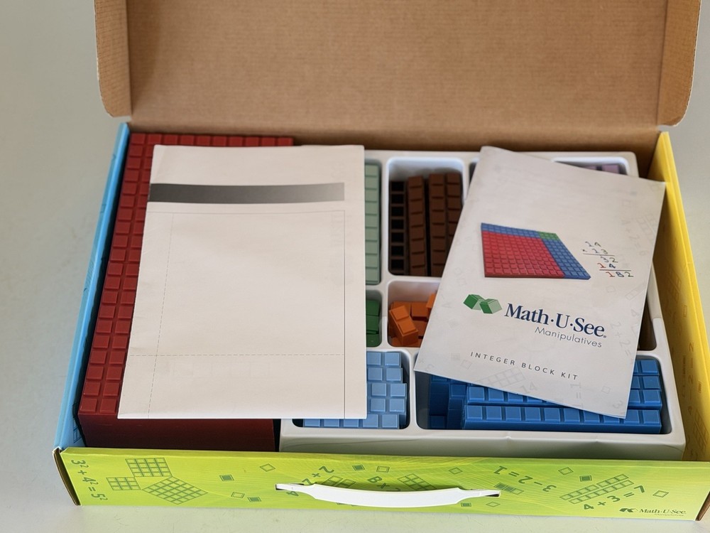 Math-U-See Integer Block Kit Manipulatives Educational Math Toy for Ages 8-16
