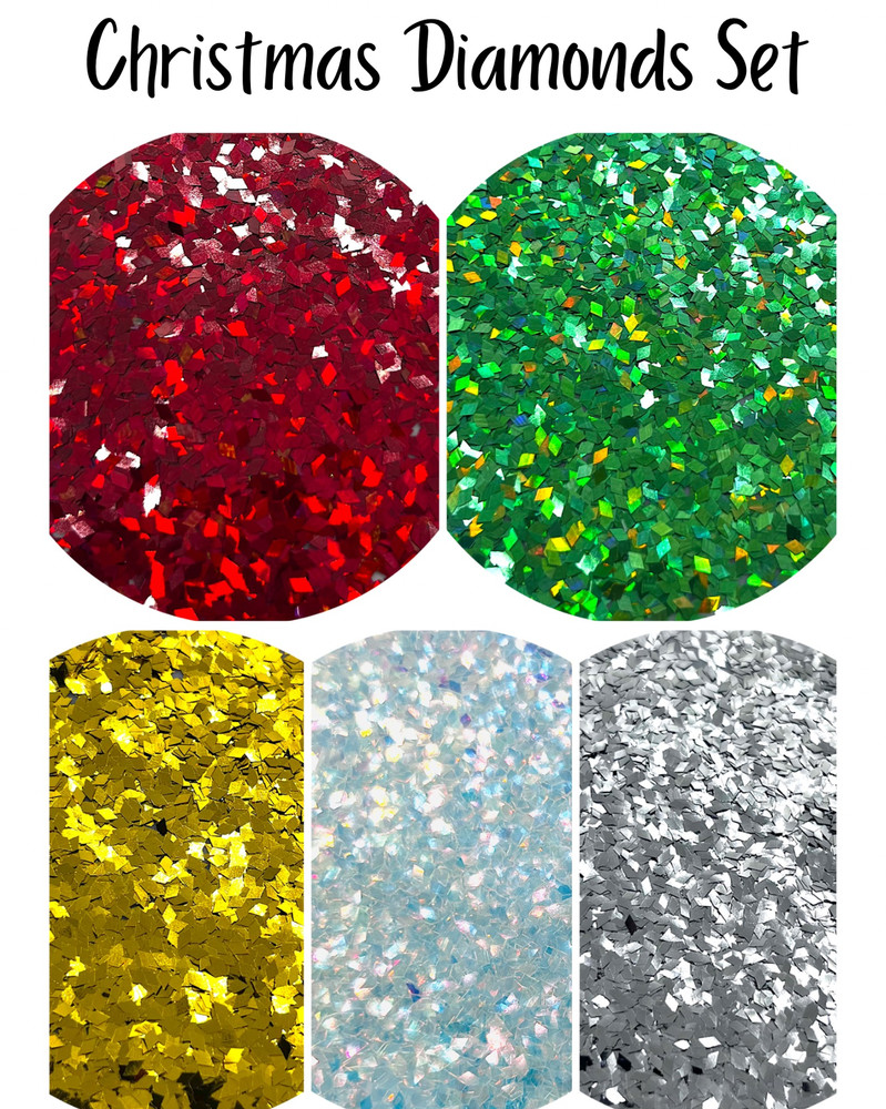 Premium Polyester Glitter Set - Christmas Diamonds Set
