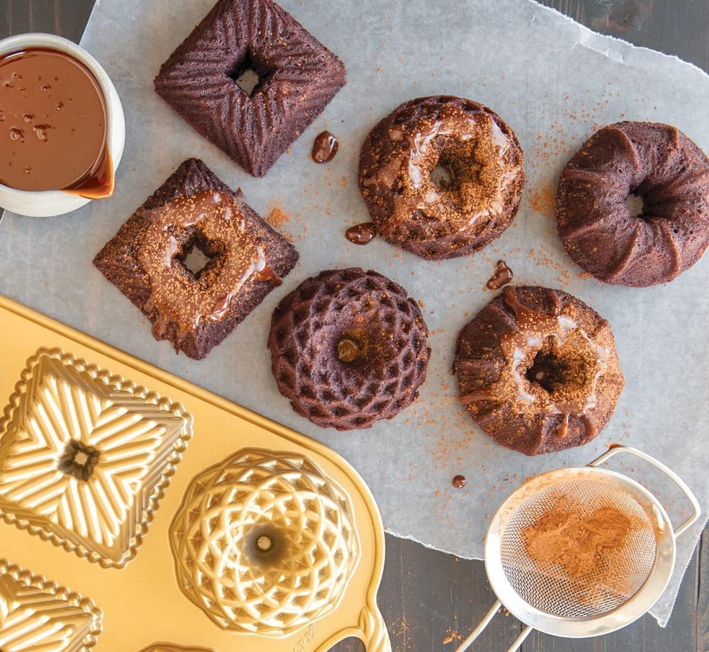 Geo Bundtlette, 3.5 Cups , Gold
