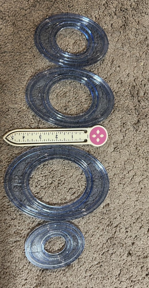 CREATIVE MEMORIES OVAL AND CIRCLE PATTERNS CUSTOM CUTTING SYSTEM