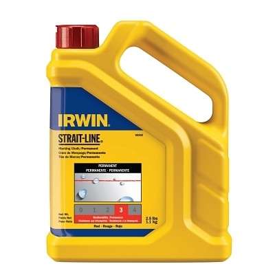 Strait-Line Permanent Staining Marking Chalk 2.5 lb, Bottle, Red  Tools  65202