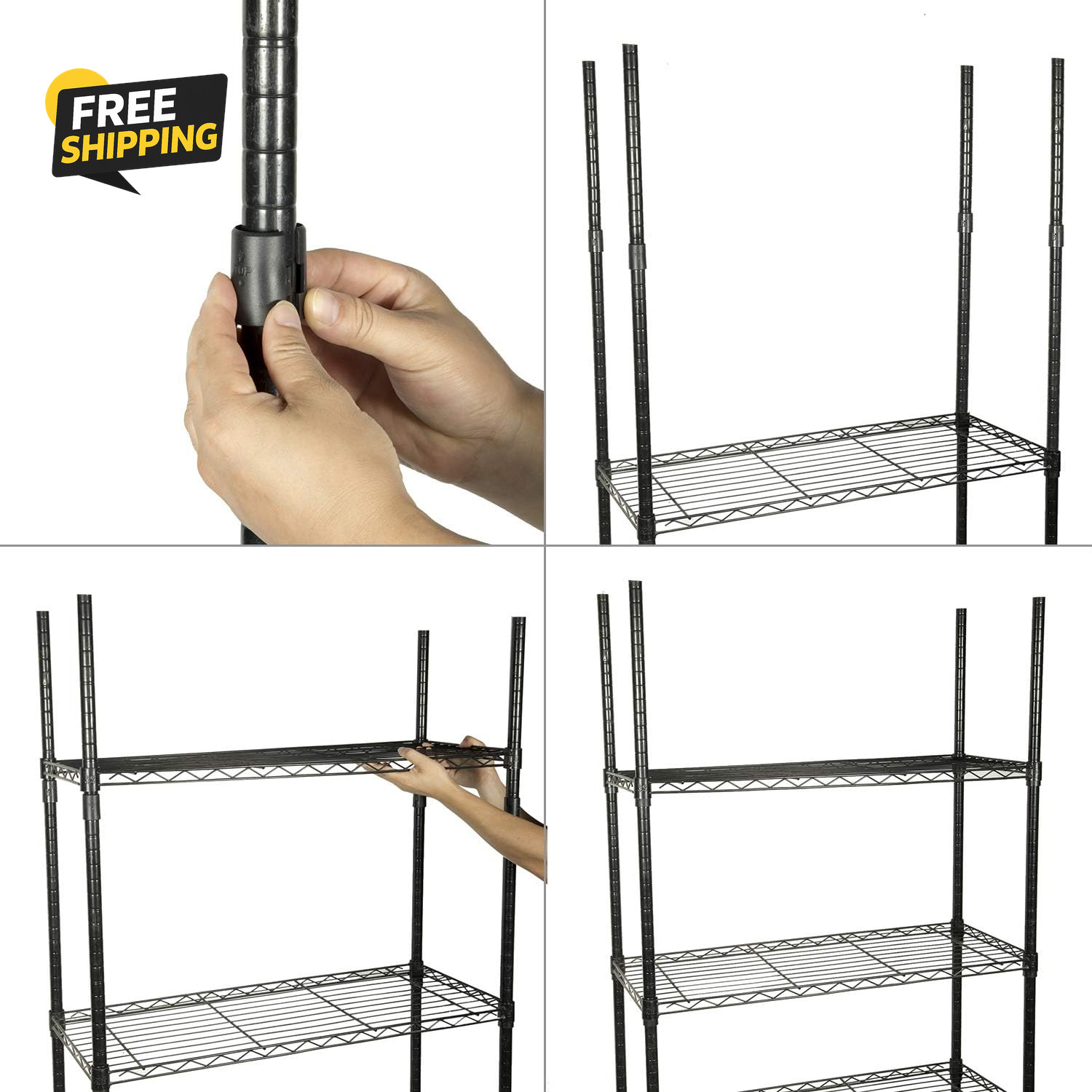 Wire Shelf Clips - 50Pack Wire Shelving Shelf Lock Clips for 1" Post Shelvings