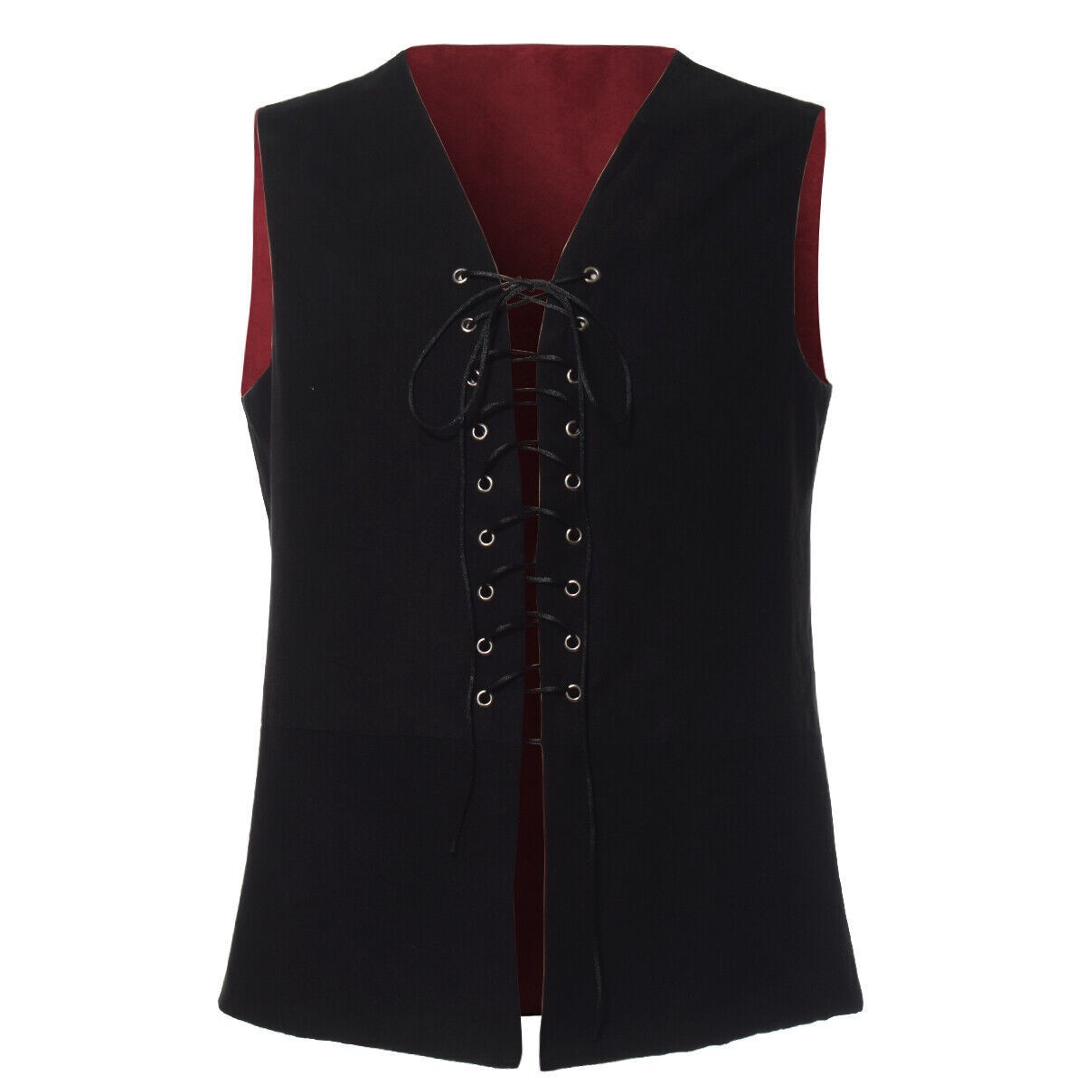 Mens Medieval Vest Pirate Waistcoat Renaissance Reversible Waistcoat Viking Vest