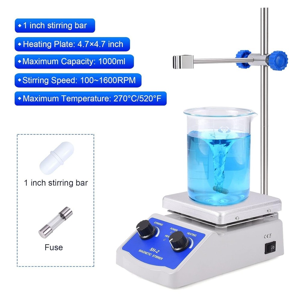 Professional Magnetic Stirrer Hot Plate - Dual Heating & Stirring Functionality