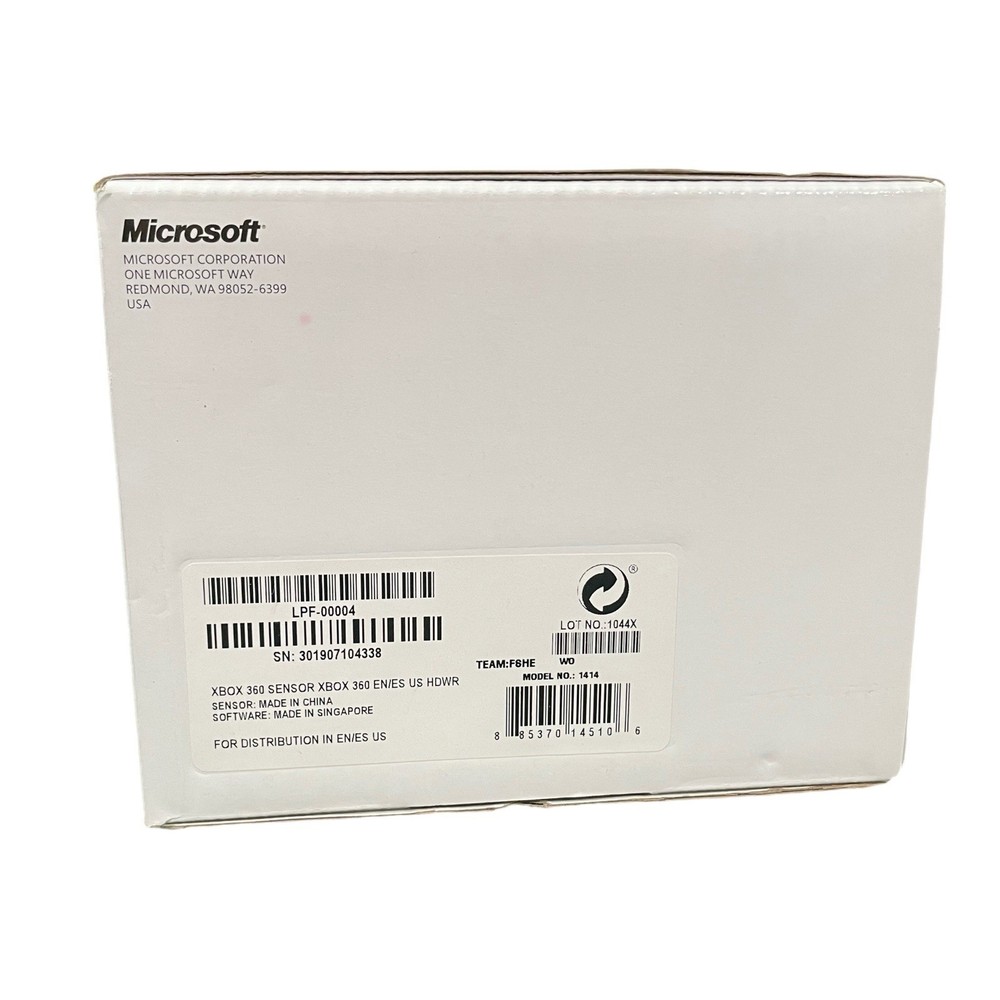 Microsoft Xbox 360 Kinect Sensor Model 1414 Bundle Original Box Power Adapter