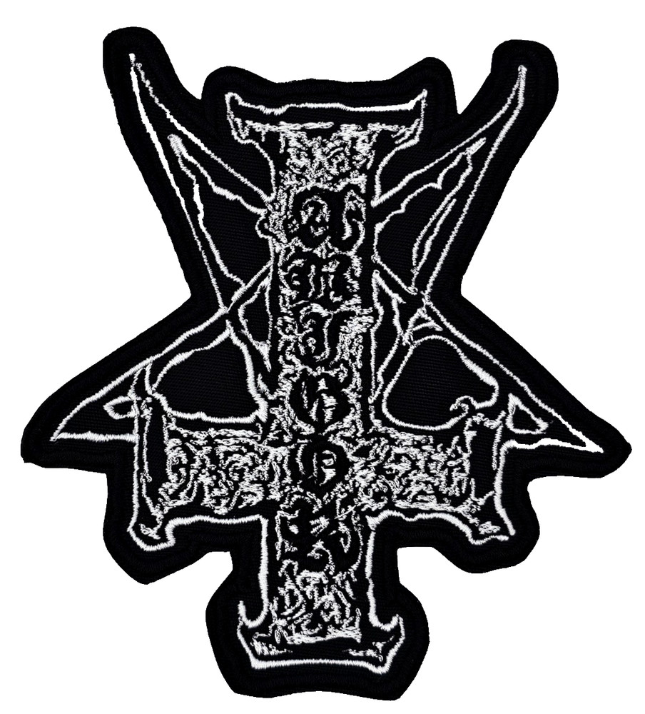 ABIGOR CROSS LOGO  (shaped border) EMBROIDERED PATCH