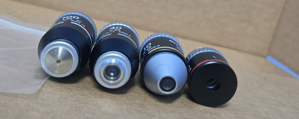 Nikon microscope Lens Objectives 4X / 10X / 40X / 100X (INV01-BINY001B)