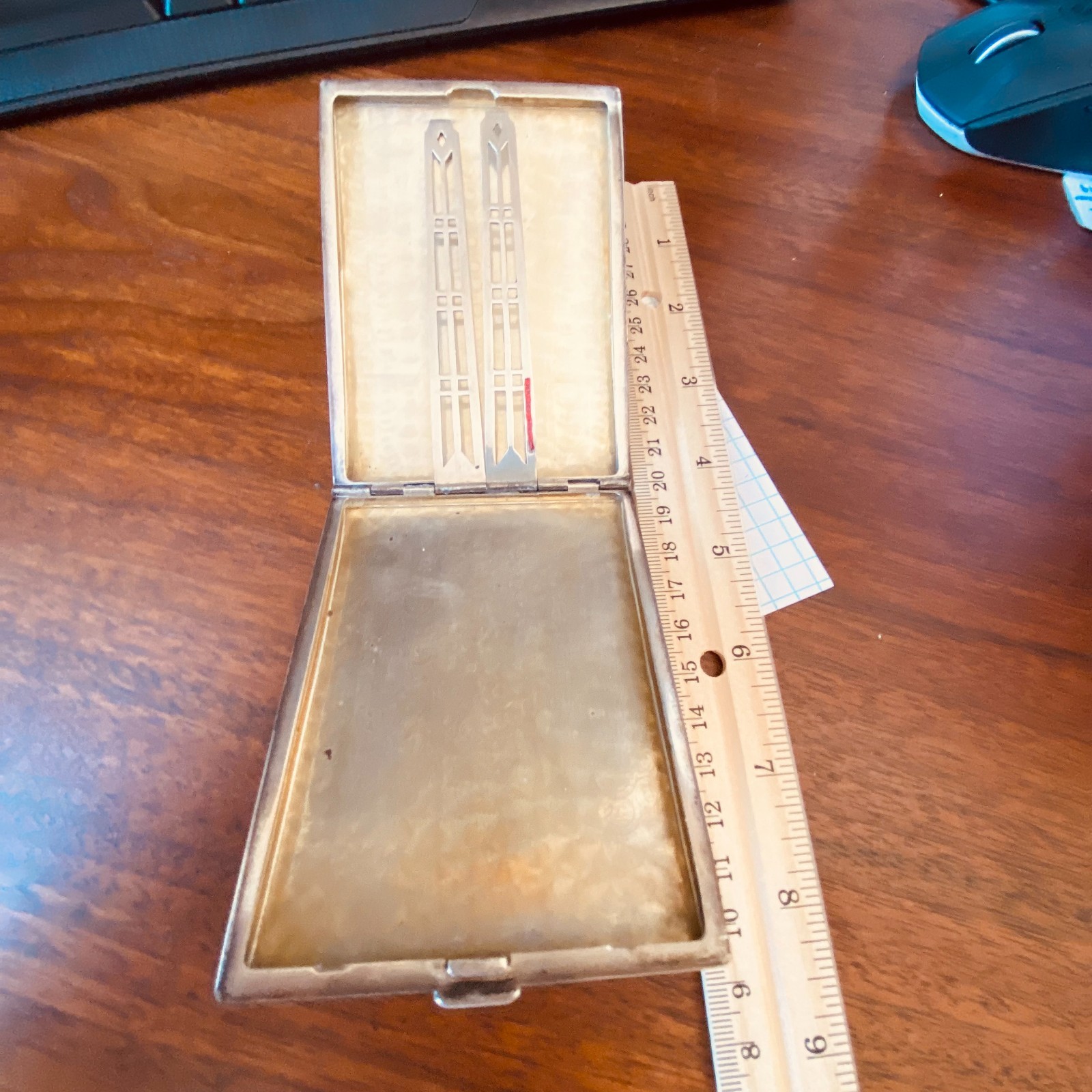 STERLING SILVER CIGARETTE CASE, HEAVEY WEIGHT