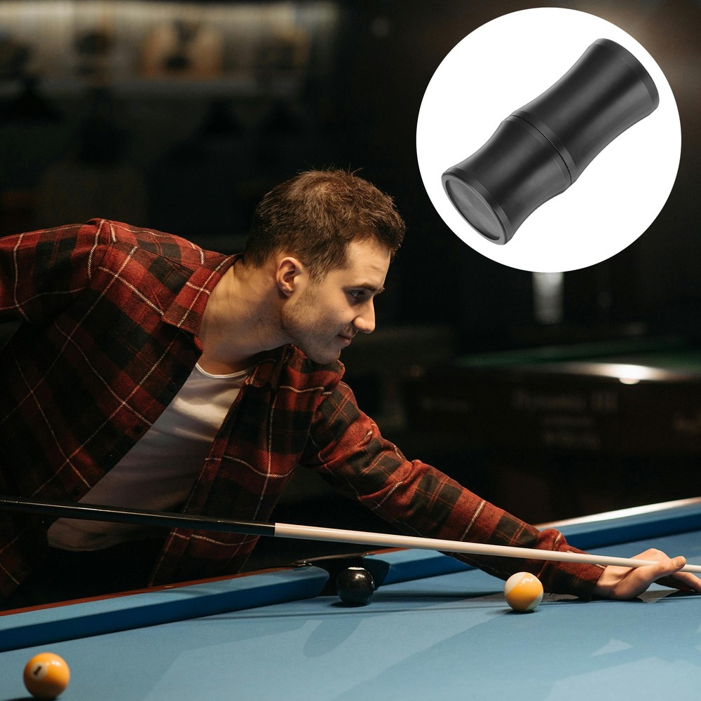 2 Pcs Pool Cue Joint Protector 5/16x3, Billiard Cue Joint Thread Cap, Black