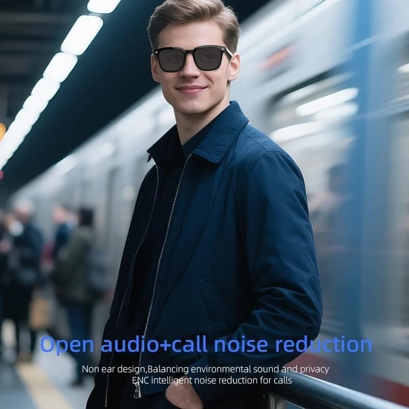 Transparent AI Smart Glasses Multifunctional Camera Bluetooth Call Photochromic