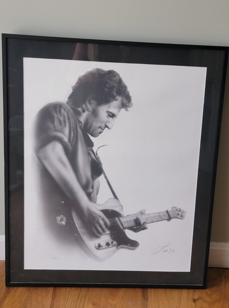 Bruce Springsteen Lithograph Framed 1996