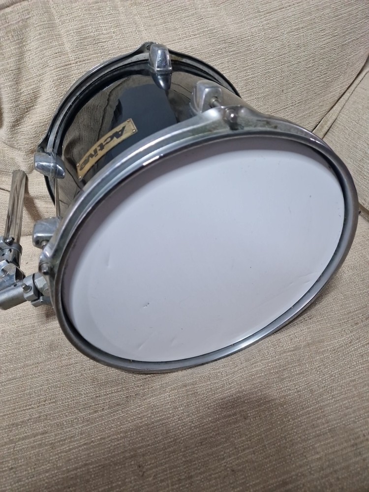 Active 12" Black Tom Drum With Fixings