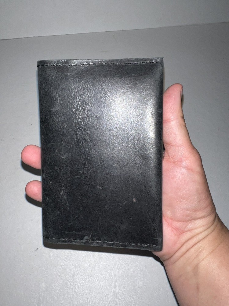 Able Passport / Card Wallet Black Leather