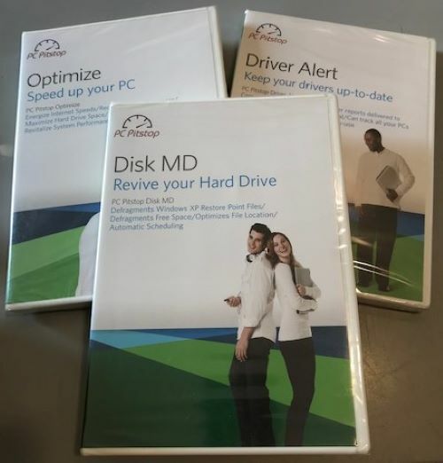 PC Pitstop Optimize, Driver Alert, Disk MD - New Factory Sealed discs