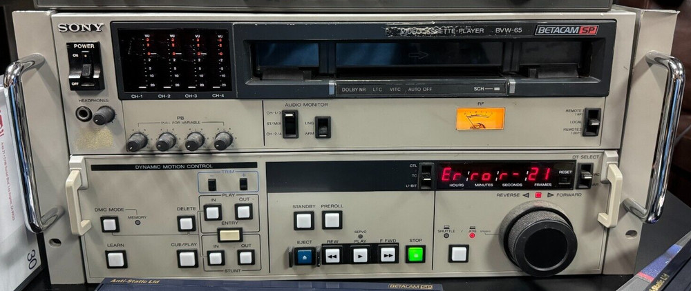 Sony BVW-65 Betacam SP Player - Error Code 21