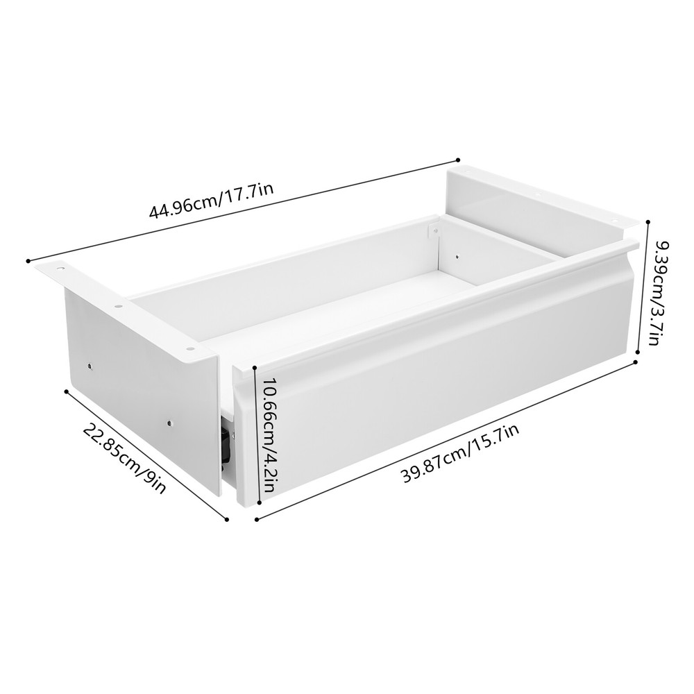 Under Desk Mounted Sliding Pull-out Drawer Storage Organizer for Workstation