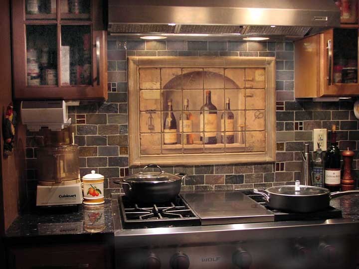 Mural Ceramic Wine Decor Backsplash Bath Tile #318
