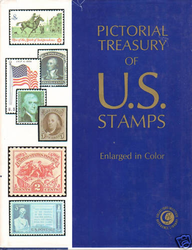 Pictorial Treasury of US Stamps. 1,250 stamps, enlarged with much detail