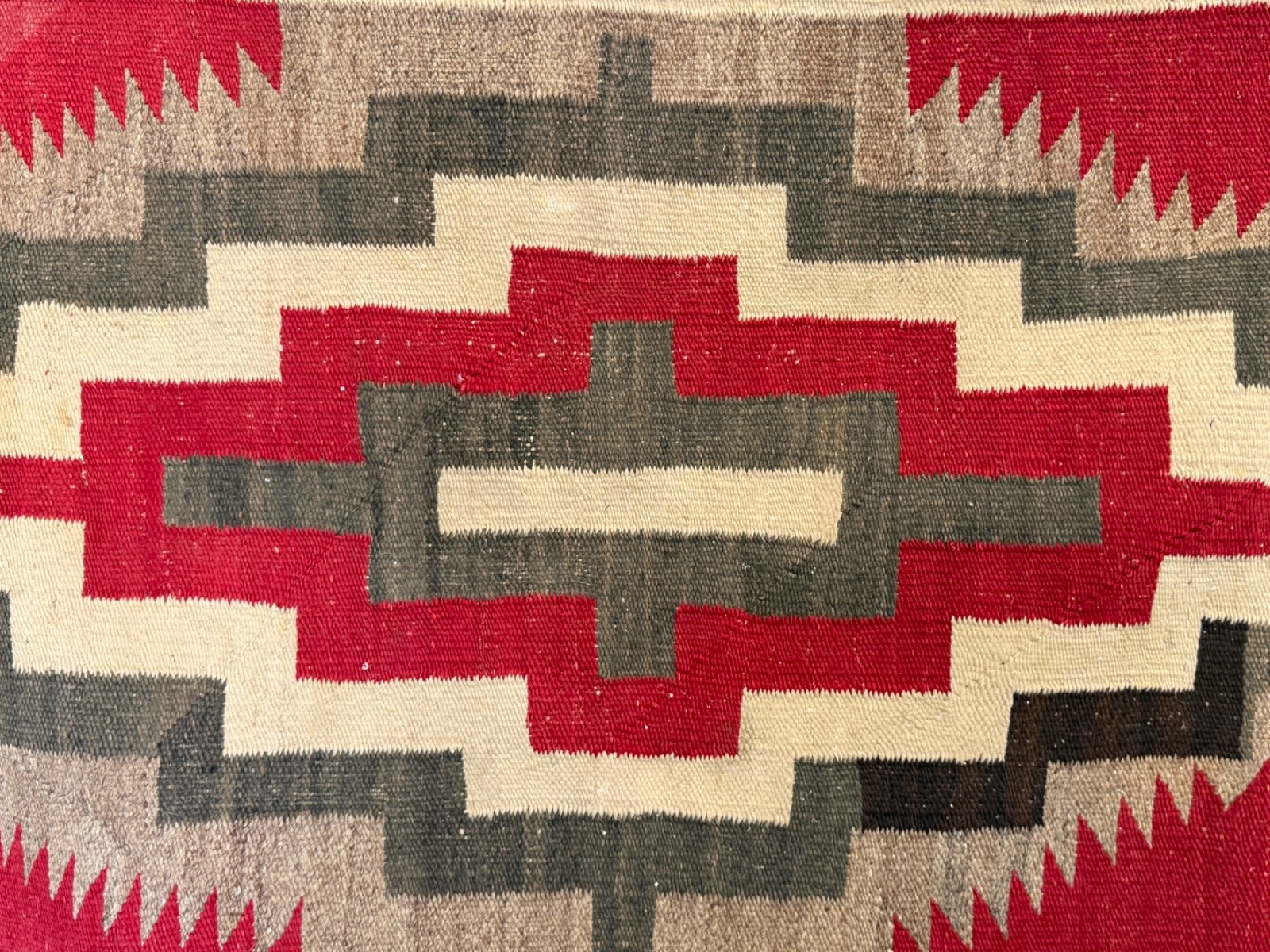 Antique Dazzler Navajo Rug Native American Indian Ganado 53x26" Vintage