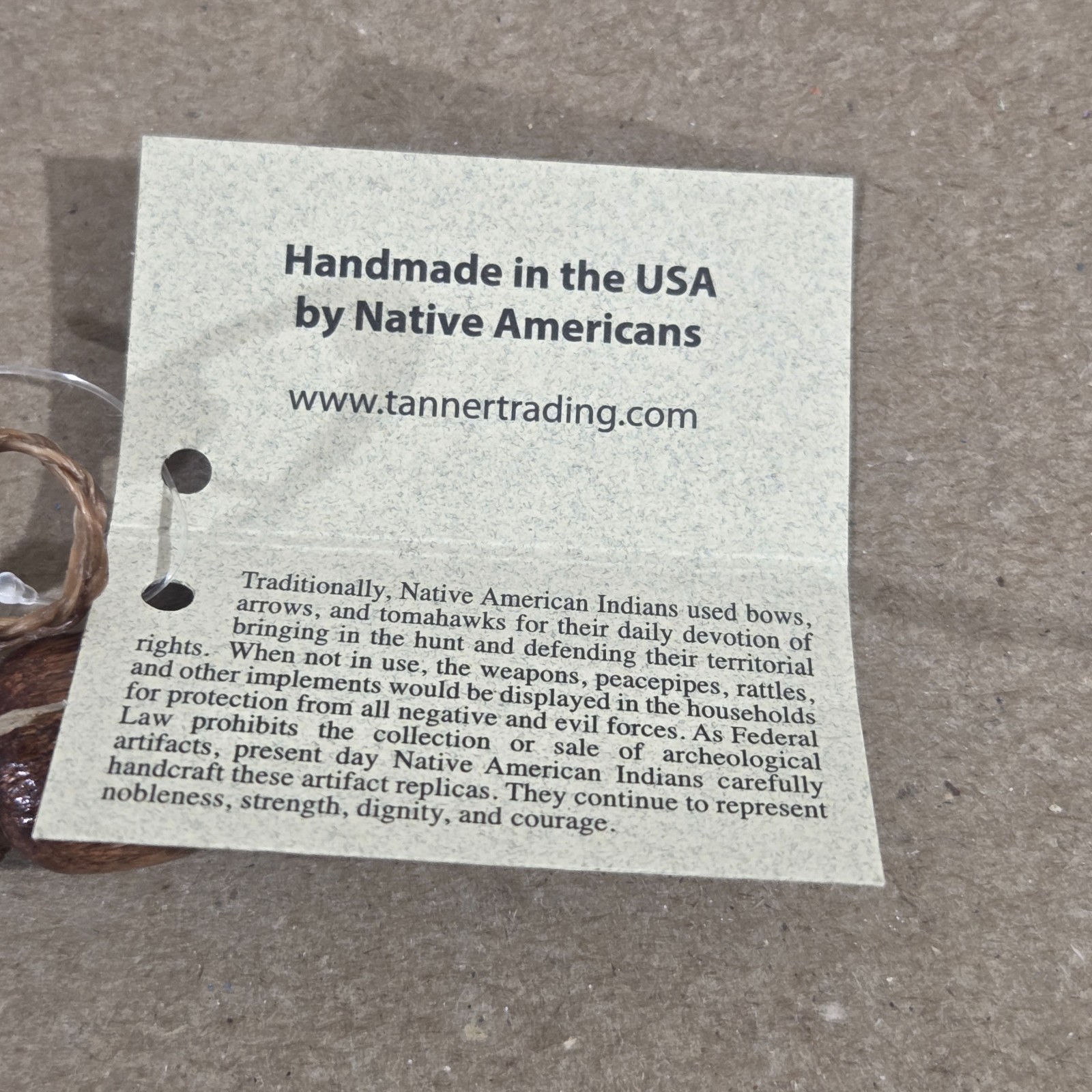 Authentic Navajo Peace Pipe 6" Handcrafted Blue Beads leather wood stag